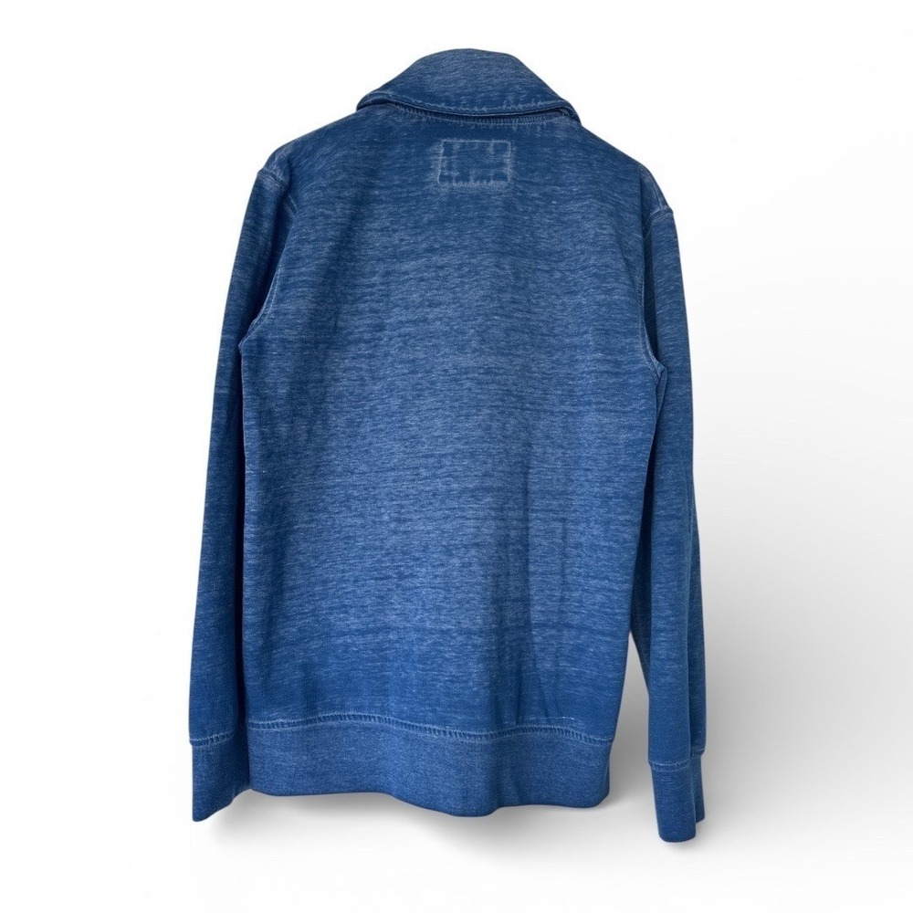 Marc Ecko Cut & Sew Blue Distressed Cardigan Eclectic Grandpa Sweater Size‎ L - Picture 3 of 4